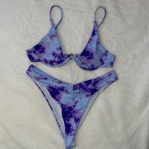 SHEIN purple tie dye bikini